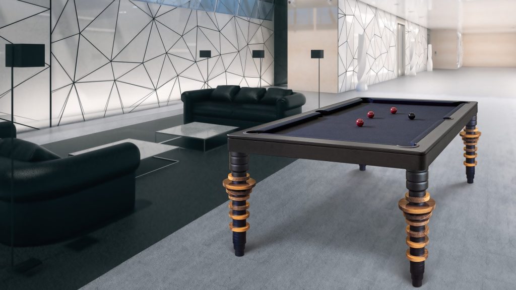RoyalPoolTable_OakWalnutDiscs_BlackFrame – Luxury Pool Tables - Pool Dining Table Experts