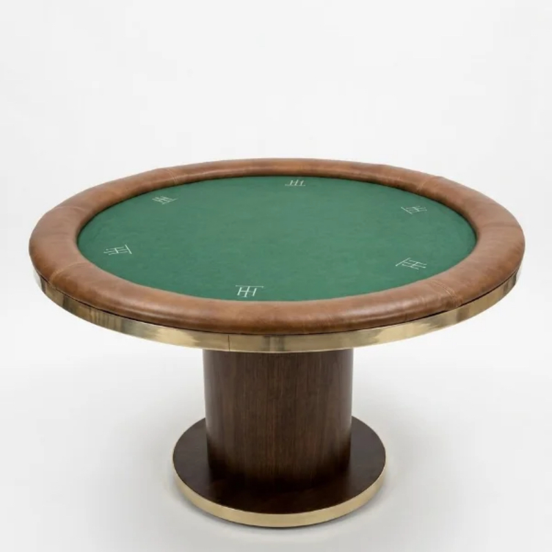 BrassRoundPokerTable